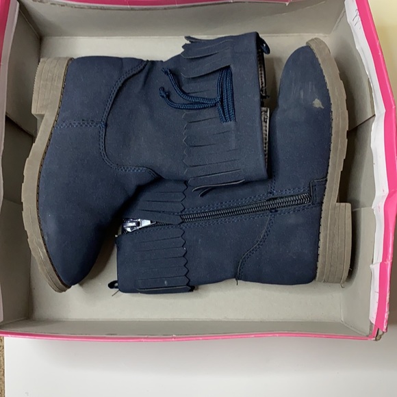 2 Pair Bundle - Dahlia Black Boots Kid’s Smart Fit Sz 9.5 / Navy Blue Boots Sz10 - Picture 6 of 9